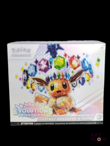 Coffret Pokémon Elite Trainer Box (ETB) Série du bloc Écarlate et Violet : Évolutions Prismatique (EV8.5) En français Scellée : défaut de scellage (voir photos)
