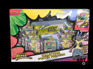 Coffret Pokemon scellé Collection poster premium Mega Lucario Série du bloc Méga-Evolution : Héros transcendants (ME2.5) En français.