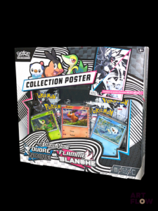 Coffret Pokémon scellé : Collection Poster Série du bloc Écarlate & Violet : Foudre Noire et Flamme Blanche En français Neuf