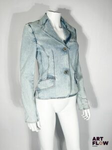 DOLCE & GABBANA - Veste de blazer ceintrée en jean - Taille supposé 34