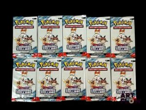 Ensemble de 10 boosters pack loisir Pokémon scellés Série du bloc Ecarlate et violet : couronne stellaire (EV7) En français