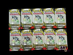 Ensemble de 10 Boosters Pokémon scellés. Série du bloc Méga-Évolution : Pack Loisir. En français.