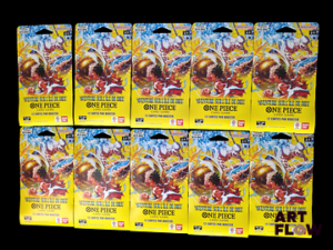 Ensemble de 10 boosters sous blisters One Piece de la série Aventure sur l'île de Dieu OP15-EB04 En français Etat neuf Scellés