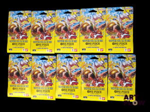 Ensemble de 10 boosters sous blisters One Piece de la série Aventure sur l'île de Dieu OP15-EB04 En français Etat neuf Scellés