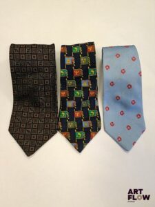 Ensemble de 3 cravates en soie : Chanel, Céline et Fendi