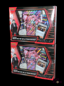 Ensemble de deux Coffrets Pokémon scellés : Mewtwo ex de la Team Rocket En français Neufs : légers défauts (voir photos)