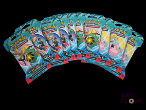 Lot de 10 boosters sous blister Pokémon Série du bloc Ecarlate et violet : Aventures ensemble (EV9) Scellés En Français