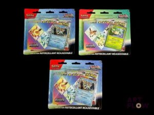 Lot de 3 tripacks Pokémon Série Écarlate et Violet : Évolutions Prismatiques Scellés. En français