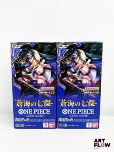 Réunion de 2 bundles One piece comprenant 25 boosters chacun Série Les sept de la mer d'azur OP14-EB04 En japonais
