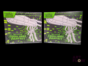 Réunion de 2 coffrets Pokémon scellés : Elite Trainer Box (ETB). Série du bloc Méga-Évolution : Équilibre parfait (ME03). En français. Neuves : un film trou dans le scellage sur l'une d'elles. (voir photos)