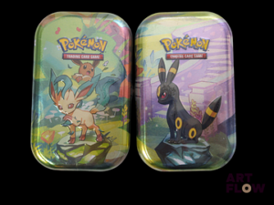 Réunion de 2 mini tin Pokemon : Noctali et Phylali Série du bloc Ecarlate et violet : Evoltution prismatique (EV8.5) Scellées En Français
