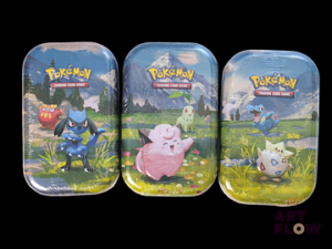 Réunion de 3 mini tin Pokemon scellées Série du bloc Mega evolution : Heros transcendants (ME2.5) En Français Neuves
