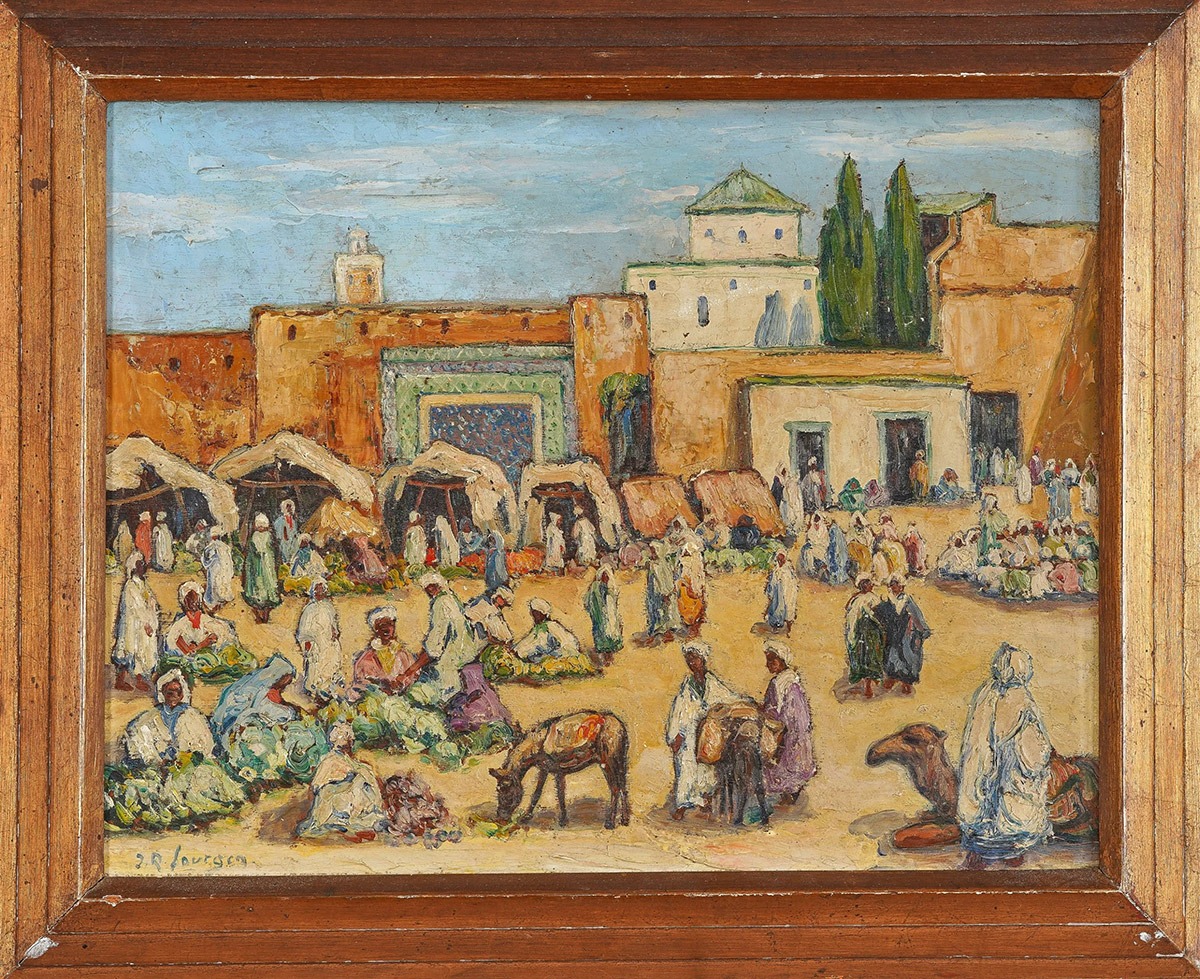 Place du marché au Maroc Jean-Roger Sourgen