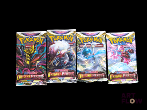 Artset de 4 boosters Pokemon Série du bloc Epée et bouclier : origine perdue EB11 En français Neufs, scellés