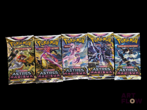 Artset de 5 boosters Pokemon Série du bloc Epée et bouclier : Astres radieux EB10 En français Neufs, scellés