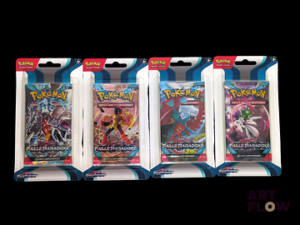 Artset Pokemon comprenant 4 boosters sous blisters scellés Série Écarlate et violet : Faille paradoxe (EV04) En français Neufs, scellés