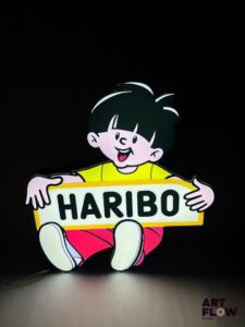 Caisson lumineux Haribo 50 x 48 cm env Fonctionnel, fourni avec alimentation