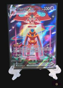 Carte Pokémon Deoxys Vmax GG45/GG70 Série du bloc Epée et bouclier : Zenith Supreme (EB12.5) En français Sous sleeve et toploader état near mint