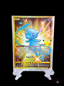 Carte Pokémon Mew secrète Gold shiny 025/025 Série 25 ans Célébrations En français Etat near mint Sous sleeve et toploader