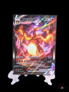 Carte Promo Pokemon Dracaufeu VMAX Série du bloc Epée et Bouclier : SWSH Black Star Promos Sous toploader Near mint En français.