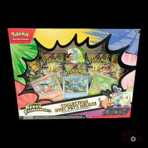 Coffret Pokemon Collection avec Pin's Deluxe Premiers partenaires Série du bloc Mega-Evolution : Héros transcendants (ME2.5) Quelques défauts (voir photos) En Français