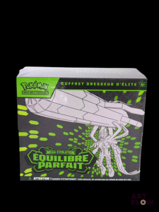 Coffret Pokemon Elite Trainer Box (ETB) Série du bloc Méga-Évolution : Equilibre parfait (ME03) En français Scellé, quelques légers trous dans le scellage (voir photos)