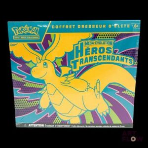 Coffret Pokémon scellé : Elite Trainer Box (ETB). Série du bloc Méga évolution : Héros transcendants ME2.5 En français. Infimes trous dans le scellage