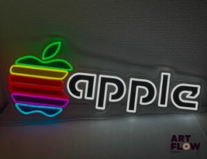 Enseigne lumineuse Apple 33 x 79 cm env Fonctionnelle, fournie avec alimentation