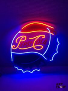 Enseigne lumineuse Pepsi Cola 50 x 46 cm env Fonctionnelle, fournie avec alimentation