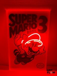 Enseigne lumineuse Super Mario Bros 3 60 x 40 cm env Fonctionnelle, fournie avec alimentation