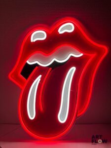 Enseigne lumineuse The Rolling Stones60 x 41 cm env Fonctionnelle, fournie avec alimentation