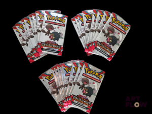 Ensemble comprenant 30 boosters Pack loisir scellés Série du bloc Ecarlate et violet : Flammes obsidiennes (EV03) En français. Neufs scellés