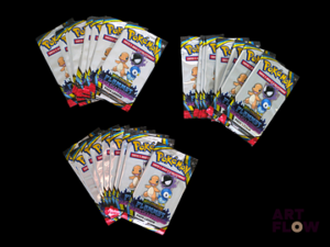 Ensemble comprenant 30 boosters Pack loisir scellés Série du bloc Méga-Evolution : Flammes fantasmagoriques (ME02) En français. Neufs scellés