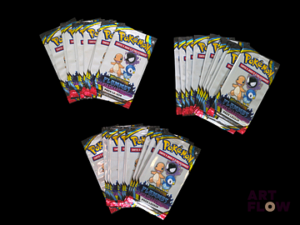 Ensemble comprenant 30 boosters Pack loisir scellés Série du bloc Méga-Evolution : Flammes fantasmagoriques (ME02) En français. Neufs scellés
