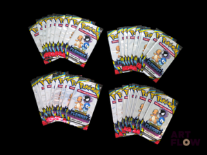 Ensemble comprenant 40 boosters Pack loisir scellés Série du bloc Méga-Evolution : Flammes fantasmagoriques (ME02) En français. Neufs scellés