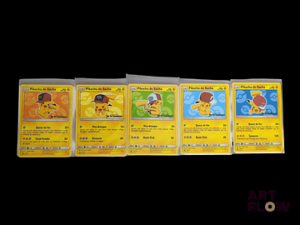 Ensemble comprenant 5 cartes Pokemon : Pikachu promo Cartes distribuées à la sortie des cinémas lors de la sortie du film "Pikachu Je te choisis" en 2017 En français Etat near mint Sous sleeves et toploaders