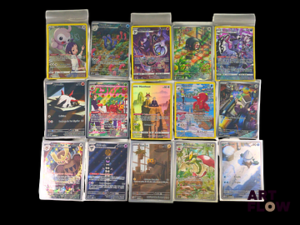 Ensemble de 15 cartes Pokémon - Alternative Rare. Séries diverses Certaines en double, triple et plus Cartes en état global near mint Sous sleeve En Français