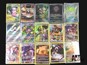 Ensemble de 15 cartes Pokémon - Alternative Rare. Séries diverses Certaines en double, triple et plus Cartes en état global near mint Sous sleeve En Français