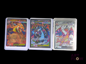 Ensemble de 3 cartes Pokemon : Draucaufeu Ex Séries et raretés diverses En français Sous sleeve et toploader Etat global : near mint