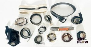 Ensemble de ceintures de marques diverses dont Zadig et Voltaire, Yves Saint Laurent - Bon état général malgré quelques traces d'usures