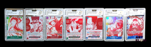 Ensemble des 7 cartes One Piece promotionelles du 3eme anniversaire gradées PCA de 9 à 10 En français Gradation PCA
