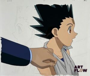 Hunter x Hunter Gon Freecss Cellulo à l’encre et à la gouache représentant Gon Freecss surpris Anime / manga japonais créé par Yoshihiro Togashi "Gon Freecss est un jeune garçon courageux et optimiste, déterminé à devenir Hunter pour retrouver son père. Curieux et persévérant, il incarne l’aventure, l’amitié et la détermination." Dimensions : 24 x 26,5 cm - Ce lot chez vous partout en France métropolitaine à partir de 9,60 € - Ce lot chez vous partout en Europe à partir de 18,00 €