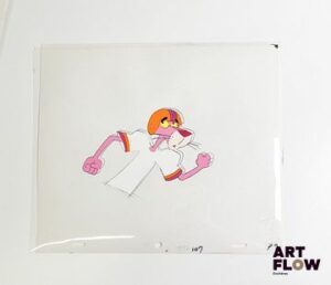 La Panthère Rose (The Pink Panther), d'après Friz Freleng et David H. DePatie La Panthère Rose Cellulo à la gouache et encre Dimensions : 27 x 31,5 cm