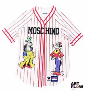 MOSCHINO x H&M Par Jeremy Scott Veste longue de baseball en coton mélangé figurant des personnages de Disney Taille S