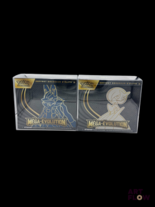 Réunion de 2 coffrets Pokémon scellés : Elite Trainer Box (ETB) - Bloc Méga-Évolution, série Méga Évolution. En français.