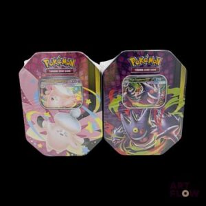 Réunion de 2 coffrets Pokémon scellés : Pokébox Méga Clair de Lune – Méga-Mélodelfe-ex & Pokébox Méga Clair de Lune – Méga-Ectoplasma-ex. Séries de blocs divers : Bloc Méga-Évolution (ME03 Équilibre Parfait, ME04 Chaos Ascendant) – Bloc Écarlate & Violet (EV04 Faille Paradoxe). En français.
