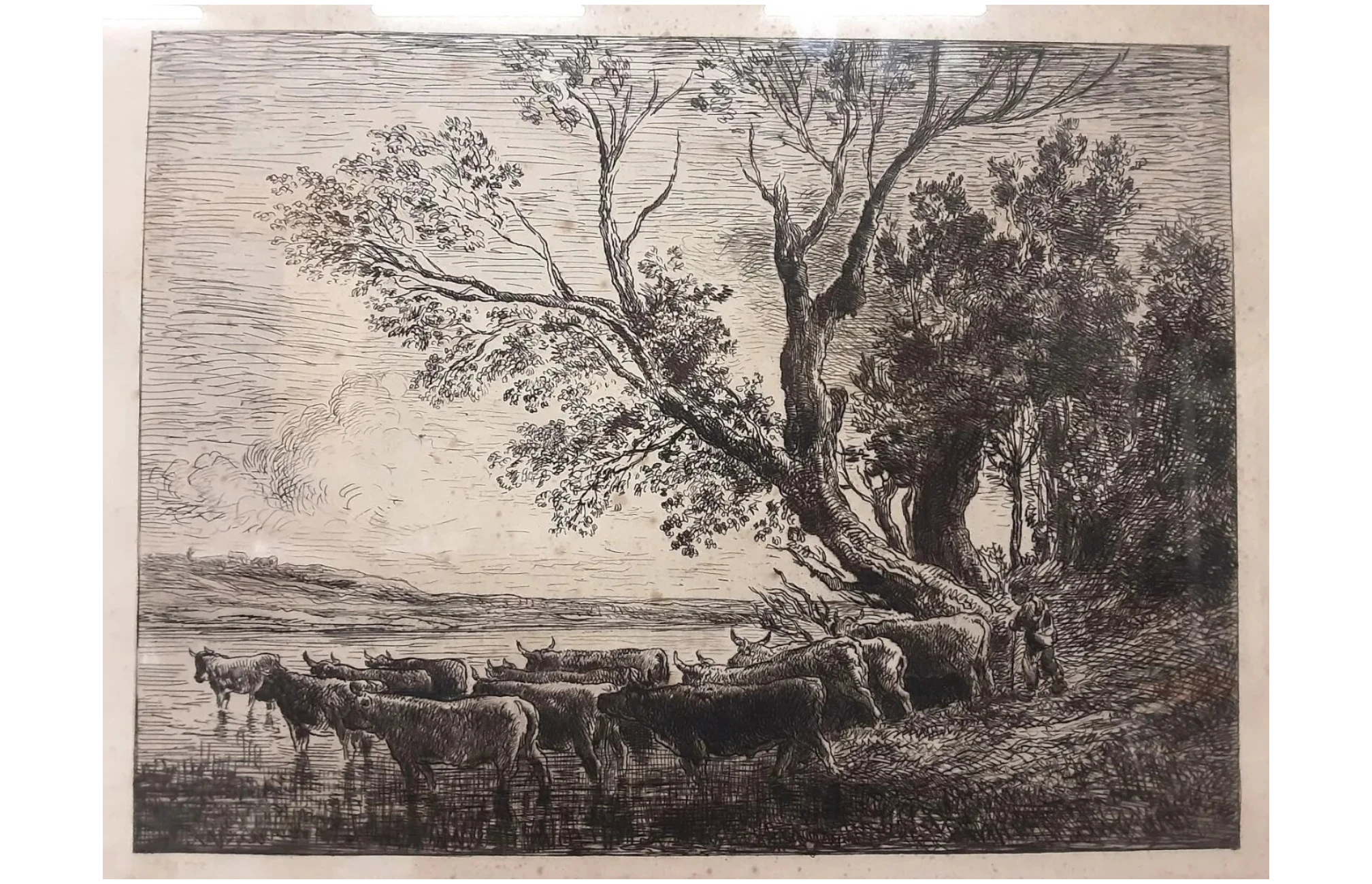 Daubigny, Charles-François, Le Gué, eau-forte