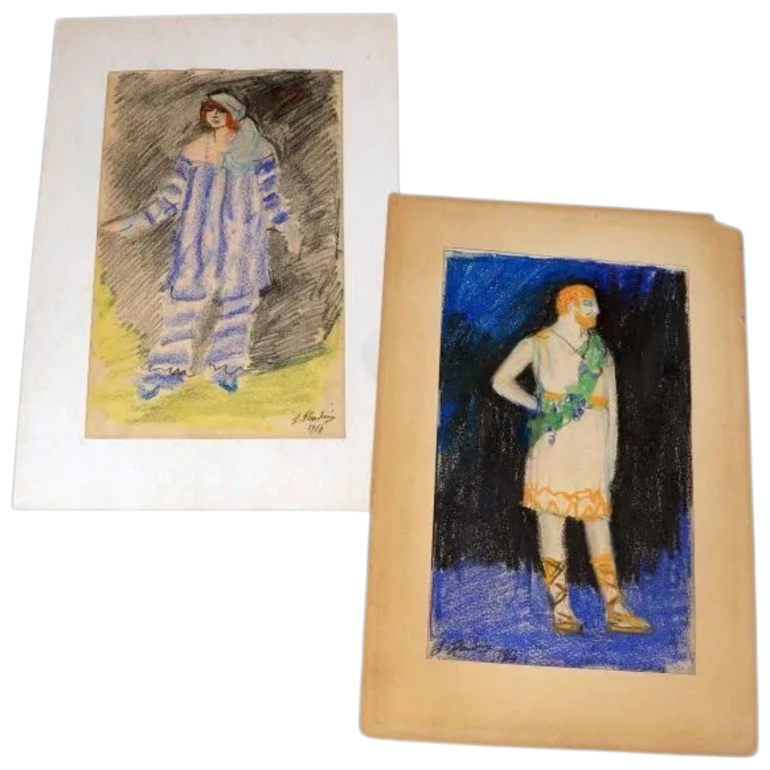 Flandrin, Jules, Deux personnages costumés au bal de l'atelier Van Dongen, photo Ka Mondo, Paris