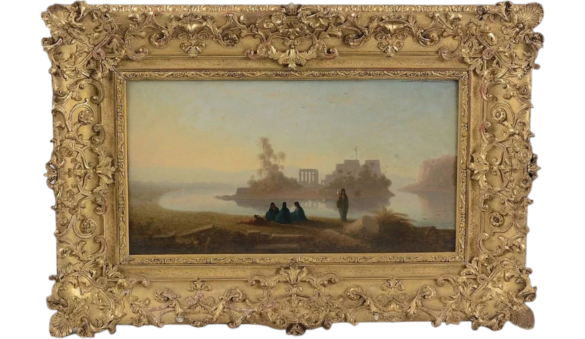 Frère, Charles-Théodore, Porteuses d'eau, Philae, Nubie, huile sur panneau