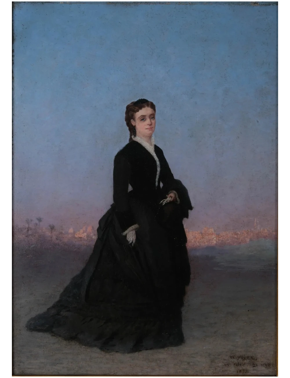 Frère, Charles-Théodore, Portrait de femme orientaliste, huile sur panneau